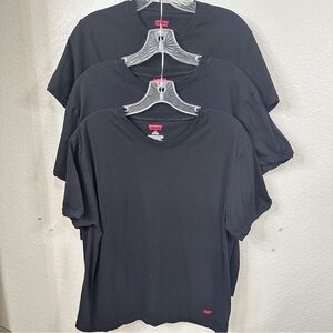 Levis Black T-Shirt Blank Undershirt - Small / Medium - Set of 3